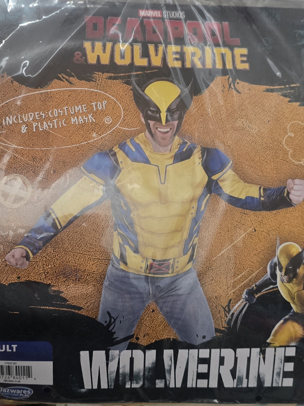 Marvel Wolverine Adult Costume - Yellow and Blue